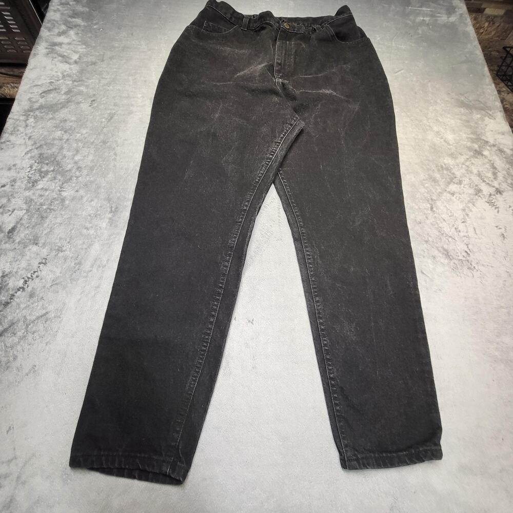 Vintage Riders Jeans Womens 18W Black‎ High Rise Straight Relaxed Denim Mom